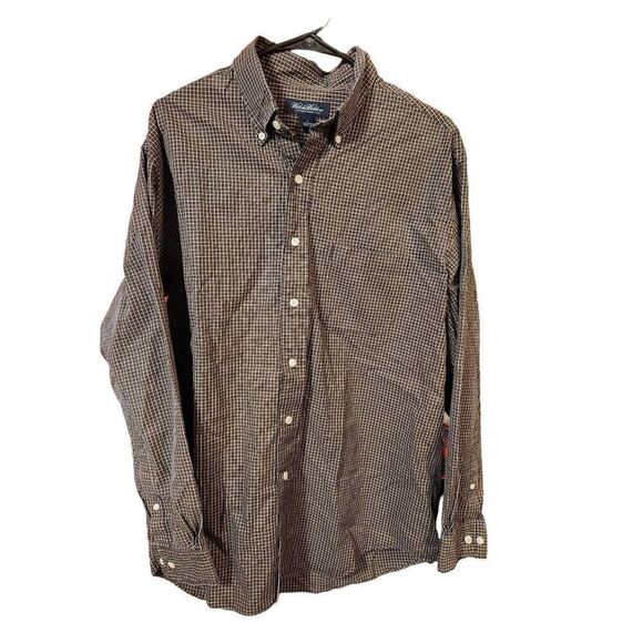 Brooks brothers L plaid brown shirt - Picture 6 of 7